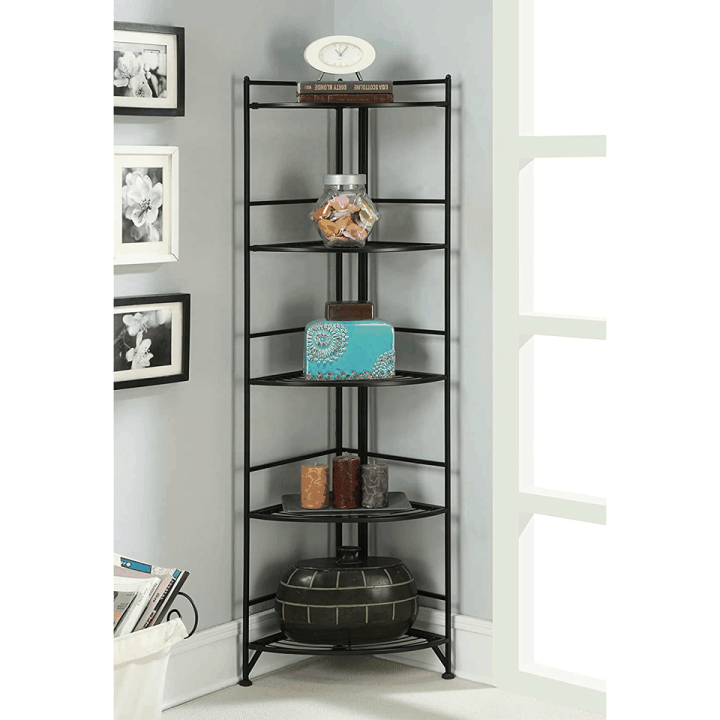 アイアンコーナーラック 楽天市場】コーナーラック 多目的ラック 5段 鉄製 コーナーシェルフ