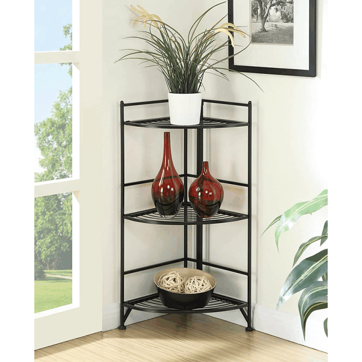 楽天市場】コーナーラック 多目的ラック 3段 鉄製 コーナーシェルフ
