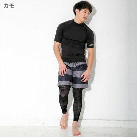 [スーパーセール価格+クーポン]ラッシュガード メンズ レギンス UPF50+ S〜XXL UVカット98％以上 ラッシュレギンス FELLOW 水陸両用 接触冷感 UVカット 紫外線対策 サーフィン マリンスポーツ 18F-RL1