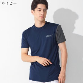 [スーパーセール価格+クーポン]ラッシュガード 半袖 Tシャツ メンズ UPF50+ M〜XXL UVカット98％ ラッシュ バイカラー 水陸両用 UVカット 紫外線対策 FELLOW サーフィン マリンスポーツ 20F-RH1