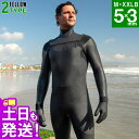 FELLOW セミドライ 5×3mm ウェットスーツ チェストジップ メンズ 冬用 保温 裏起毛 セミドライスーツ スキン ラバー …