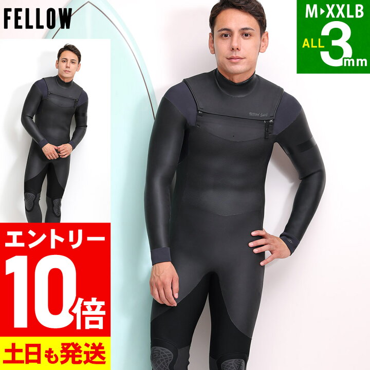 楽天市場】[P10倍]FELLOW セミドライ ALL3mm ウェットスーツ チェスト 