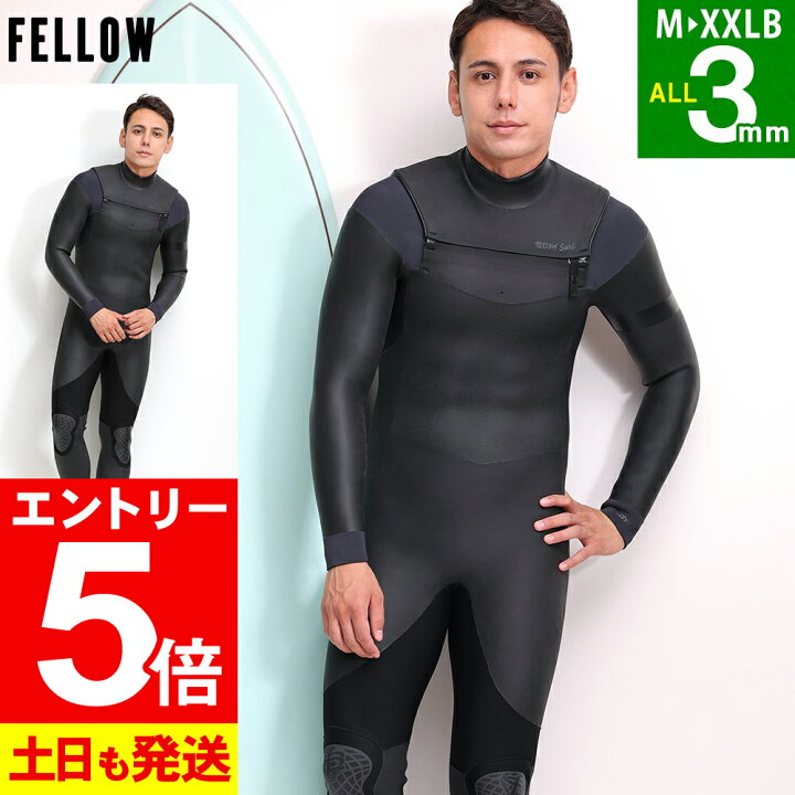 楽天市場】【ﾏﾗｿﾝ限定!ｴﾝﾄﾘｰP5倍】FELLOW セミドライ ALL3mm ウェット 