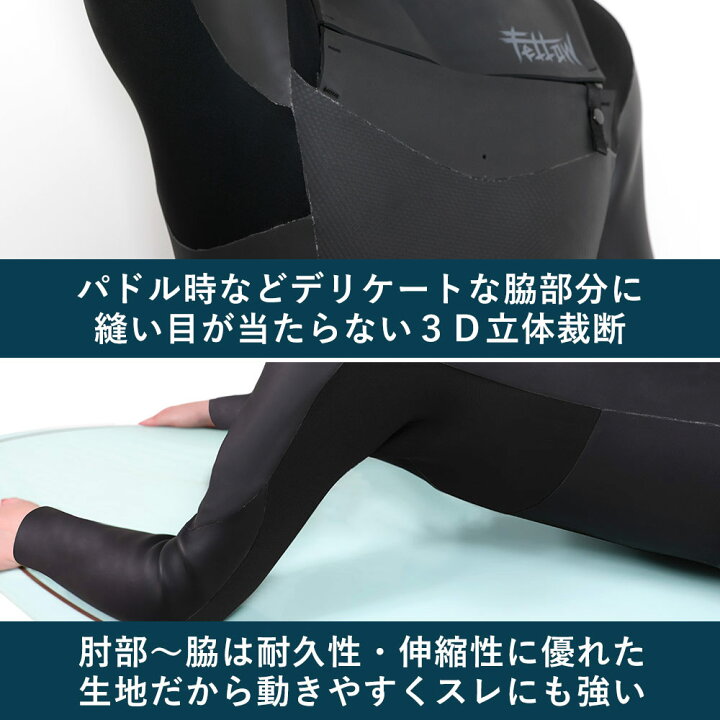 楽天市場】FELLOW セミドライ 5×3mm ウェットスーツ ロングチェスト 