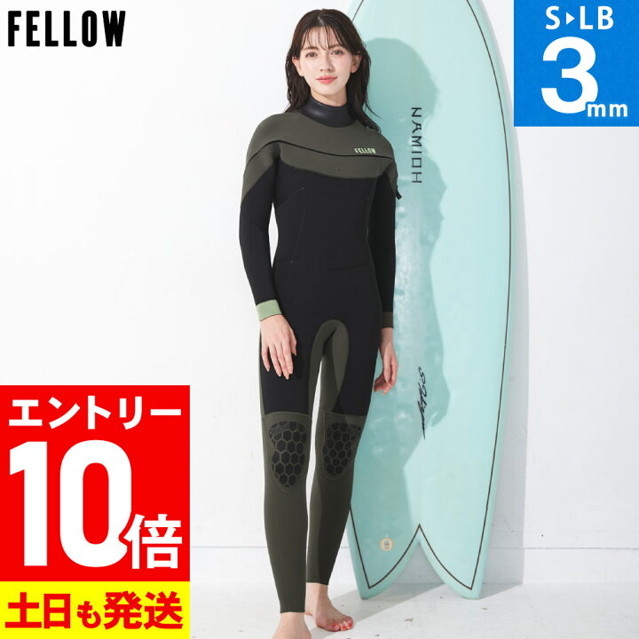 楽天市場】[P10倍]FELLOW ウェットスーツ フルスーツ 3mm レディース 