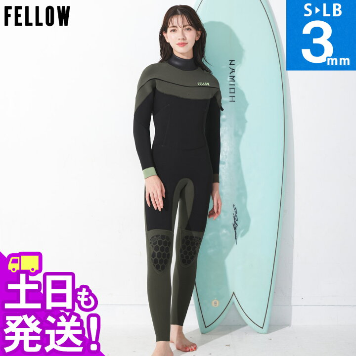 楽天市場】FELLOW ウェットスーツ フルスーツ 3mm レディース ロング  