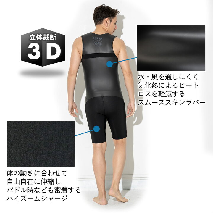 楽天市場】【クーポン配布中】FELLOW ウェットスーツ ショートジョン  