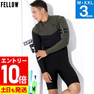 [P10倍]FELLOW ウェットスーツ ロングスプリング 3mm メンズ ロンスプ チェストジップ ノンジップ ジャー…