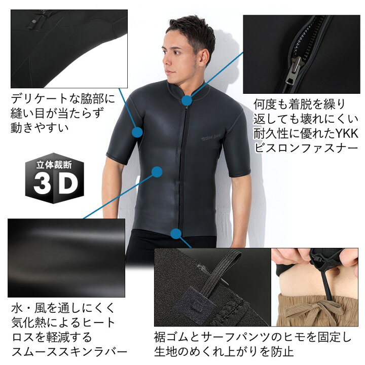 楽天市場】[P10倍+ｸｰﾎﾟﾝ]FELLOW ウェットスーツ 半袖タッパー2mm＆ 