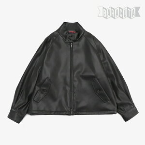 �EBARACUTA�bW G4 Faux Leather Box Harrington Jacket Oversize/ �o���N�[�^/G4 �t�F�C�N ���U�[ �{�b�N�X �n�����g�� �W���P�b�g �X�C���O�g�b�v/�u���b�N #