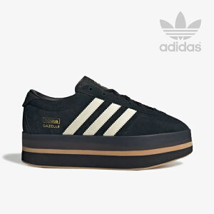 �EADIDAS Originals�bW Gazelle Stack Suede Platform/ �A�f�B�_�X/�K�[�� �X�^�b�N �X�G�[�h/�R�A�u���b�Nx�N���[���z���C�g #