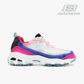 ▲スーパーSALE半額以下］SKECHERS｜W D Lites Fresh Air/ スケッチャーズ/ディー ライト フレッシュ エアー/BluexHot Pink #シューズ スニーカー 厚底 シームレス 透明