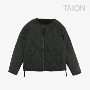 �ETAION�bMilitary Riversible Crew Neck Down Jacket Boa Liner/ �^�C�I��/�~���^���[ ���o�[�V�u�� �N���[�l�b�N �_�E�� �W���P�b�g �{�A �C���i�[/�u���b�N #