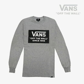 ＊VANS｜M Rectangle Logo LS T-Shirts/ ヴァンズ/レクタングル ロゴ ロングスリーブ Tシャツ/グレー #