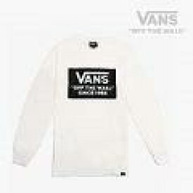＊VANS｜M Rectangle Logo LS T-Shirts/ ヴァンズ/レクタングル ロゴ ロングスリーブ Tシャツ/ホワイト #
