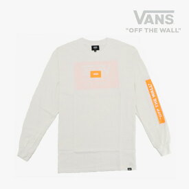 ＊VANS｜M Rectangle Logo LS T-Shirt/ ヴァンズ/レクタングル ロゴ ロングスリーブ Tシャツ/ホワイト #