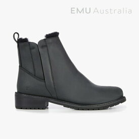 ＊EMU｜W Pioneer Leather/ エミュー/パイオニア レザー ウォータープルーフ/ブラック #