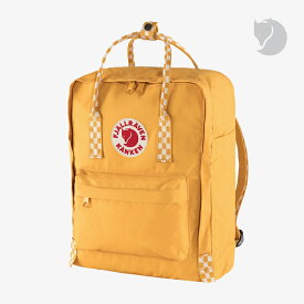 ・FJALLRAVEN｜Kanken - Bag/ フェールラーベン/カンケン/OchrexChess Pattern #リュック バックパック デイパック 通勤 通学 カジュアル 2way マスタード 黄色 イエロー チェック