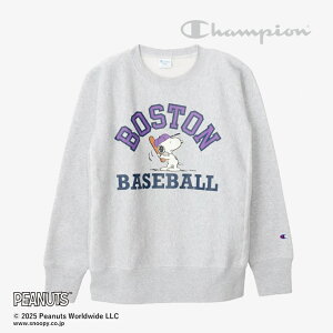 ECHAMPIONbx Peanuts Reverse Weave Crew Neck Sweat Shirt Snoopy Boston/ `sI/s[ibc o[X EB[u N[ lbN XEFbg Vc Xk[s[ {Xg/Vo[O #