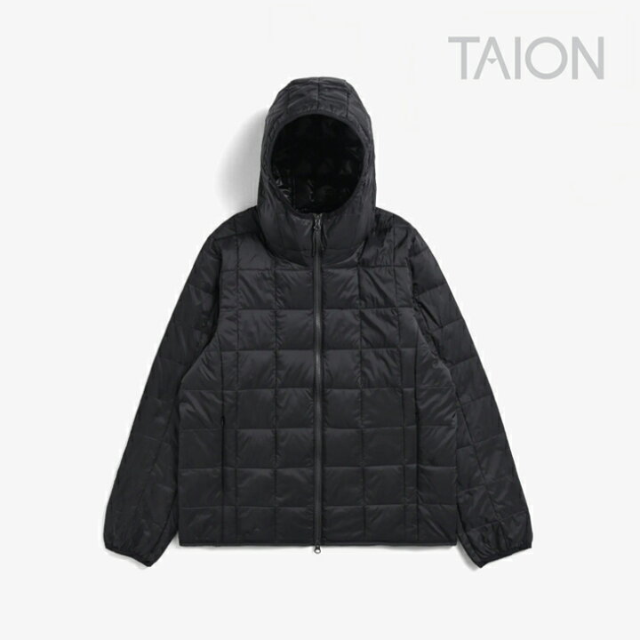 楽天市場】・TAION｜Basic Hooded W Zip Down Jacket/ タイオン 