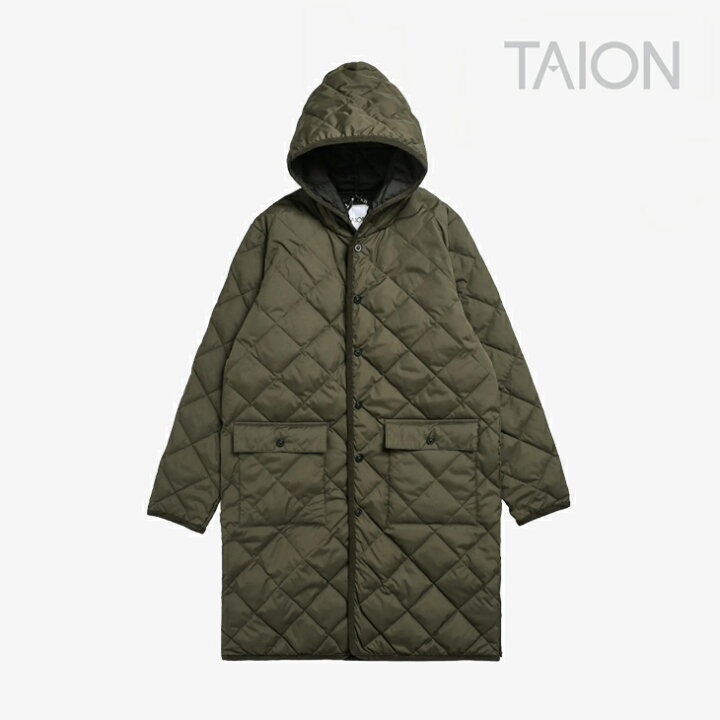 楽天市場】・TAION｜City Piping Hood Long Down Coat/ タイオン 