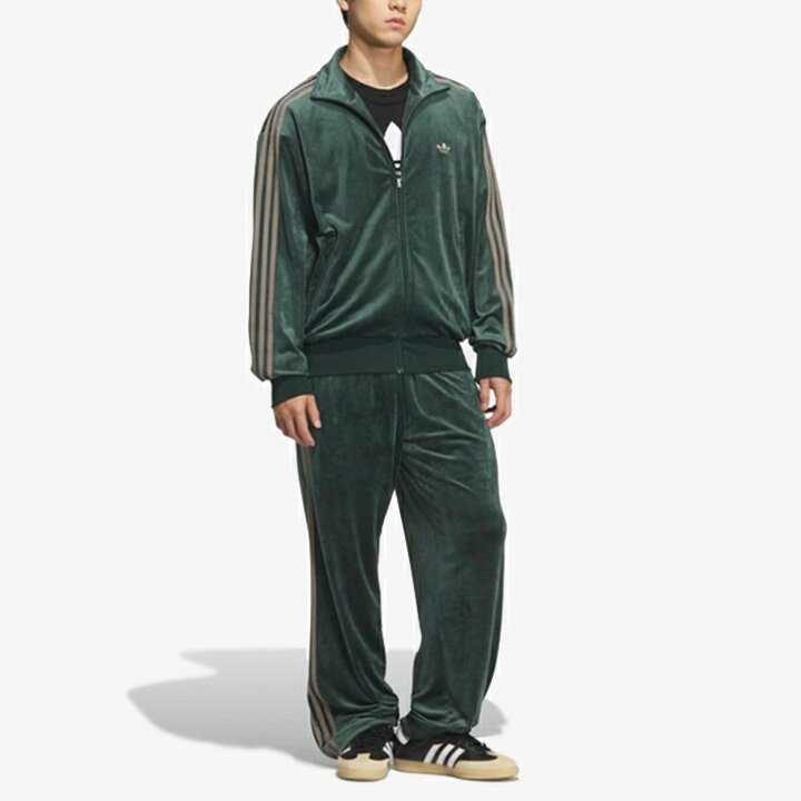 adidas FB VELVOUR TRACK TOP グリーン adidas FIREBIRD VELOUR TRACK 