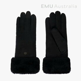 ・EMU｜Apollo Bay Gloves/ エミュー/アポロ ベイ グローブ シープスキン ムートン/ブラック #