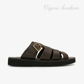 ＊ORGANIC HANDLOOM｜Japan Made Montereau Slide Oil Leather/ オーガニックハンドルーム/ジャパン メイド モントロー スライド オイル レザー/ダークブラウン #