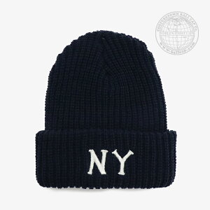 �FCOOPERSTOWN BALL CAP�bUSA Made Wide Rib Knit Cap Acrylic NY/ �N�[�p�[�Y�^�E��/�A�����J ���C�h ���C�h ���u �j�b�g �L���b�v �j���[���[�N �u���b�N �����L�[�X/�l�C�r�[ #