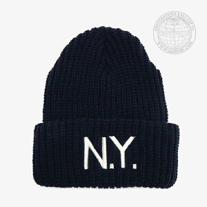 ��COOPERSTOWN BALL CAP�bUSA Made Wide Rib Knit Cap Acrylic NY/ �N�[�p�[�Y�^�E��/�A�����J ���C�h ���C�h ���u �j�b�g �L���b�v �j���[���[�N �u���b�N �����L�[�X/�l�C�r�[ #