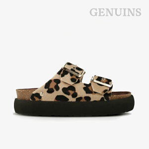 �EGENUINS�bW Honolulu Double-Buckle Slide Pony Hair/ �W�F�k�C���Y/�z�m���� �_�u���o�b�N�� �X���C�h �|�j�[ �w�A�[/���I�p�[�h #