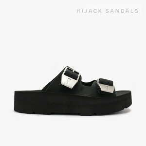 �EHIJACK SANDALS�bCampbell Slide Double-Buckel Sandal Platform/ �n�C�W���b�N �T���_��/�L�����x�� �X���C�h �_�u���o�b�N�� �T���_�� �v���b�g�t�H�[��/�u���b�N #