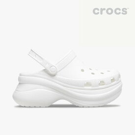 ：CROCS｜W Classic Bae Clog Platform Sandal/ クロックス/クラシック ベイ クロッグ プラットフォーム サンダル/ホワイト #