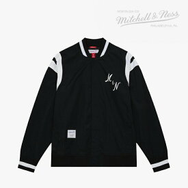 ▲ スーパーSALE 半額以下］MITCHELL&NESS｜Branded M&N Warm Up Jacket/ ミッチェルアンドネス/ブランデッド ウォーム アップ ジャケット/ブラック #