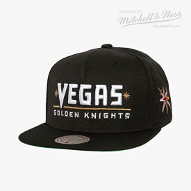 ・MITCHELL&NESS｜NHL Triple Play Snapback Cap Golden Knights/ ミッチェルアンドネス/トリプル プレイ スナップバック キャップ ベガス ゴールデン ナイツ/ブラック #