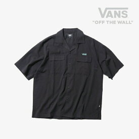 ＊VANS｜M Open Collar Shirt/ ヴァンズ/オープン カラー シャツ/ブラック #