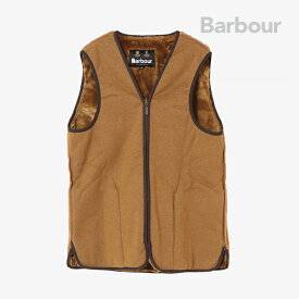 ・BARBOUR｜Front Zip Faux Fur Liner Vest Slim Fit/ バブアー/フロントジップ フェイク ファー ライナー ベスト スリム フィット/ライトブラウン #