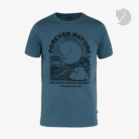 ・FJALLRAVEN｜Equipment T-Shirt Organic Cotton/ フェールラーベン/エキップメント Tシャツ オーガニック コットン ポリ/インディゴブルー #