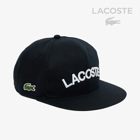 ・LACOSTE｜Straight Brim Flat Visor BB Cap/ ラコステ/ストレート ブリム フラット バイザー ベースボール キャップ/ブラック #