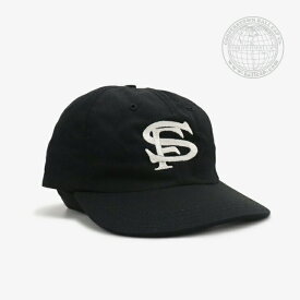 ・COOPERSTOWN BALL CAP｜USA Made Washed Cap Embroidary SF/ クーパーズタウン/USA製 ウォッシュド キャップ エンブロイダリー サンフランシスコ/ブラック #