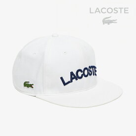 ・LACOSTE｜Straight Brim Flat Visor BB Cap/ ラコステ/ストレート ブリム フラット バイザー ベースボール キャップ/ホワイト #