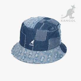 ・KANGOL｜Denim Mashup Bucket Hat/ カンゴール/デニム マッシュアップ バケット ハット/ミディアムブルー #