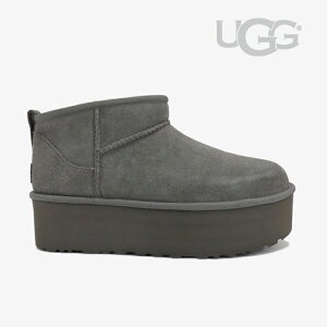 ・UGG|W Classic Ultra Mini Platform Suede/ アグ/クラシック ウルトラ ミニ プラットフォーム/チャコール #