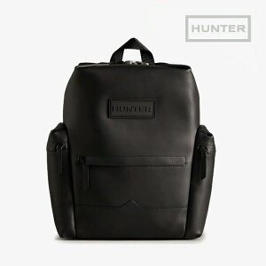 �EHUNTER�bOriginal Topclip Backpack Rubber Leather - Bag/ �n���^�[/�I���W�i�� �g�b�v�N���b�v �o�b�N�p�b�N ���o�[ ���U�[/�u���b�N #
