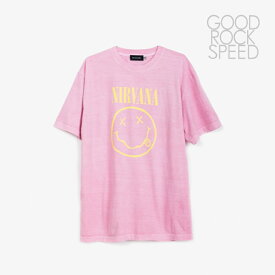 ＊GOOD ROCK SPEED｜Nirvana Smile T-Shirt/ グッド ロック スピード/ニルヴァーナ スマイル Tシャツ/ピンク #