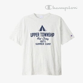 ＊CHAMPION｜US Cotton SS T-Shirt Upper Township/ チャンピオン/ショートスリーブ Tシャツ アッパータウンシップ/ライトグレー #