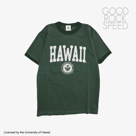 ＊GOOD ROCK SPEED｜University of Hawaii T-Shirt/ グッド ロック スピード/ユニバーシティ オブ ハワイ Tシャツ/グリーン #