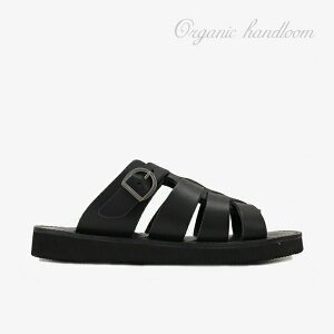 ��ORGANIC HANDLOOM�bJapan Made Montereau Slide Oil Leather/ �I�[�K�j�b�N�n���h���[��/�W���p�� ���C�h �����g���[ �X���C�h �I�C�� ���U�[/�u���b�N #