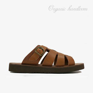 ��ORGANIC HANDLOOM�bJapan Made Montereau Slide Oil Leather/ �I�[�K�j�b�N�n���h���[��/�W���p�� ���C�h �����g���[ �X���C�h �I�C�� ���U�[/�u���E�� #