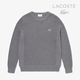 ・LACOSTE｜Heather Coloring Waffle Knit/ ラコステ/ヘザー カラーリング ワッフル ニット/グレー #